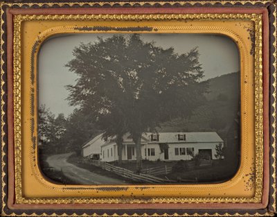 Haus auf einem Hügel von American 19th Century