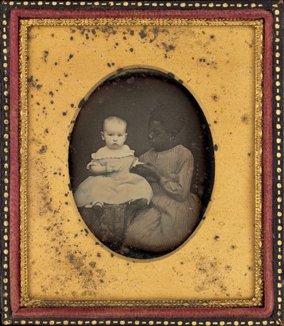 Porträt eines Kindes und einer jungen Frau von American 19th Century