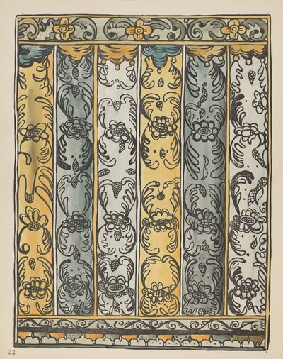 Tafel 22: Wanddekoration: Aus dem Portfolio "Spanische Kolonialdesigns von New Mexico" von American 20th Century