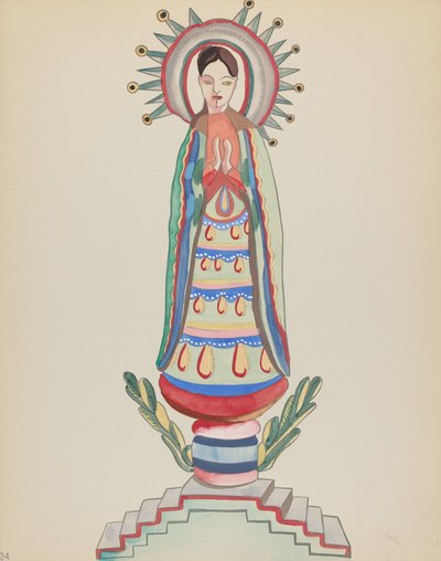 Tafel 34: Unsere Liebe Frau des Lichts: Aus dem Portfolio "Spanische Kolonialdesigns von New Mexico" von American 20th Century
