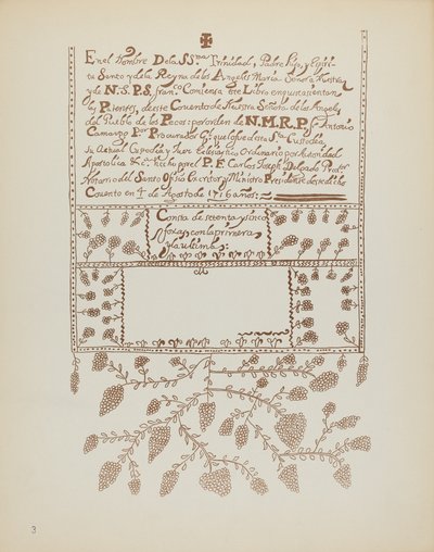 Tafel 3: Pecos Buch der Besuche: Aus dem Portfolio "Spanische Kolonialdesigns von New Mexico" von American 20th Century