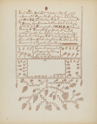 Tafel 3: Pecos-Buch der Besuche: Aus dem Portfolio "Spanische Kolonialdesigns von New Mexico" von American 20th Century