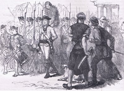 Ein Landmann geteert und gefedert, Illustration aus Cassells Geschichte der Vereinigten Staaten, veröffentlicht von Cassell, Petter & Galpin, um 1900 (Lithographie) von American English school
