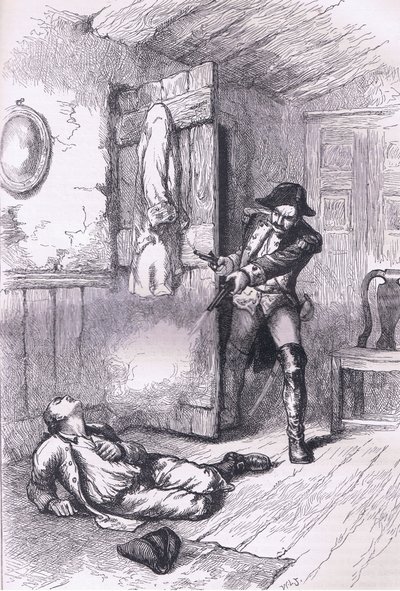 Fannings Gräueltat: Mord an einem amerikanischen Pflanzer, Illustration aus Cassells Geschichte der Vereinigten Staaten, veröffentlicht von Cassell, Petter & Galpin, ca. 1900 (Litho) von American English school