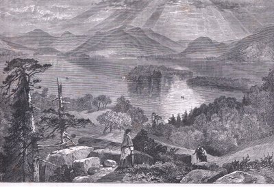 Long Island, Lake George, Illustration aus Cassells Geschichte der Vereinigten Staaten, veröffentlicht von Cassell, Petter & Galpin, ca. 1900 (Litho) von American English school