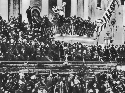 Abraham Lincolns zweite Amtseinführung, 4. März 1865 von American Photographer (after)