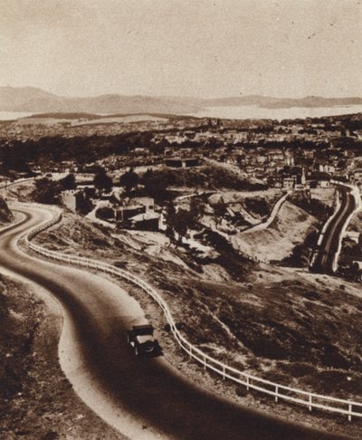 Kalifornien: San Francisco von Twin Peaks (s/w Foto) von American Photographer (after)