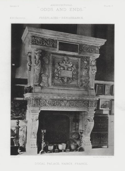 Kamin: Herzogspalast, Nancy, Frankreich von American Photographer (after)