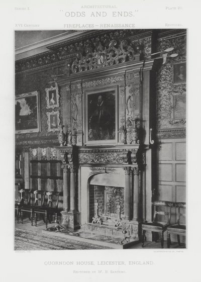 Kamin: Quorndon House, Leicester, England von American Photographer (after)