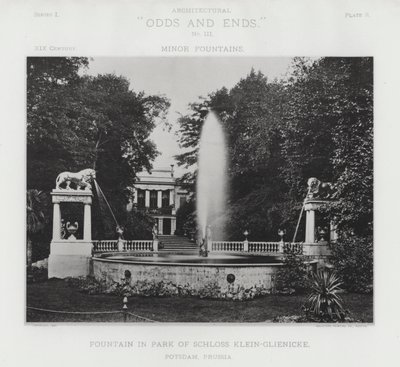 Brunnen im Park von Schloss Klein-Glienicke, Potsdam, Preußen von American Photographer (after)