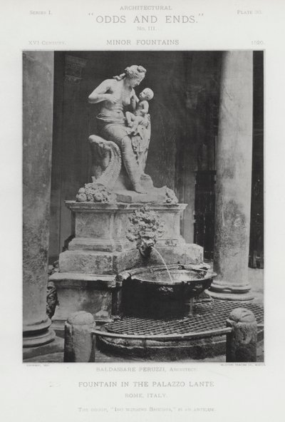 Brunnen im Palazzo Lante, Rom, Italien von American Photographer (after)