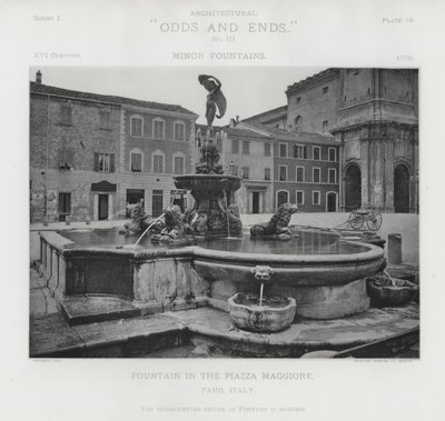 Brunnen auf der Piazza Maggiore, Fano, Italien von American Photographer (after)