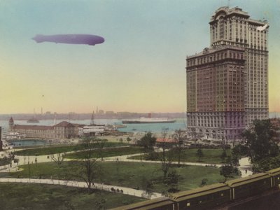New York: Pier Nr. 1, North River; Battery Park und Whitehall Building von American Photographer (after)