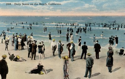 Menschen entspannen am Strand, Kalifornien, USA von American Photographer (after)