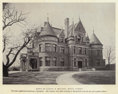 Springfield, Massachusetts: Haus von Daniel B. Wesson, Maple Street von American Photographer (after)