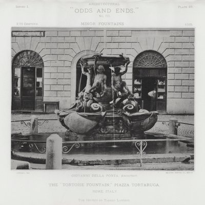 Der "Schildkrötenbrunnen," Piazza Tortaruga, Rom, Italien von American Photographer (after)