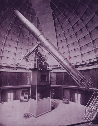 Das große Teleskop, im Lick-Observatorium (s/w Foto) von American Photographer (after)