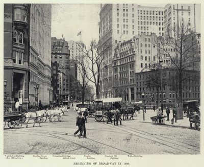 Anfang des Broadway im Jahr 1899 von American Photographer