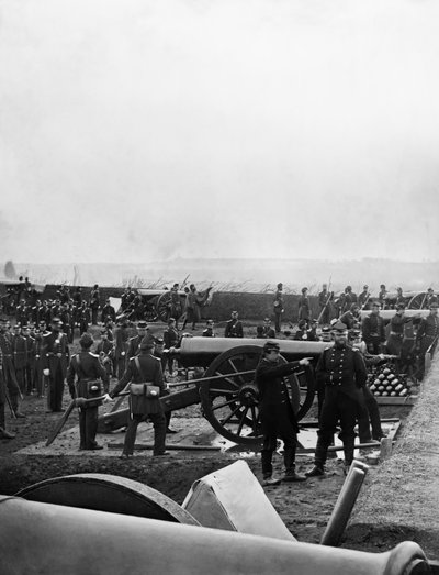 Oberst Tyler und die 1. Connecticut Schweres Artillerie in Fort Richardson, Ende 1861 von American Photographer