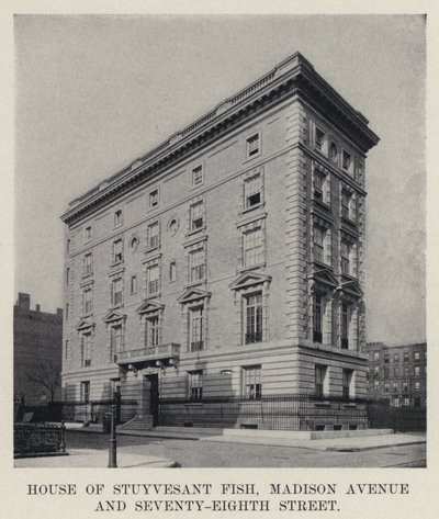 Haus von Stuyvesant Fish, Madison Avenue und Seventy-Eighth Street von American Photographer