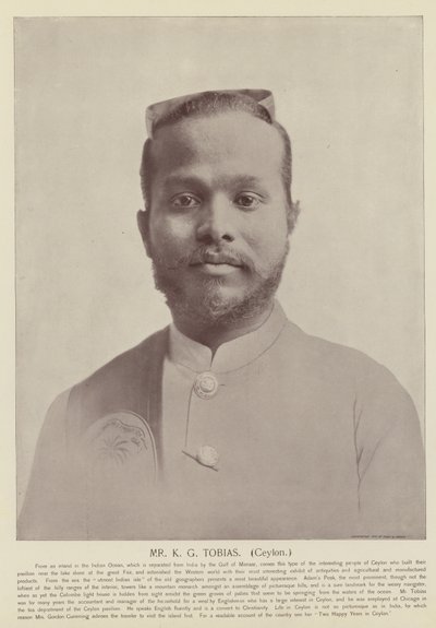 Herr K. G. Tobias, Ceylon von American Photographer
