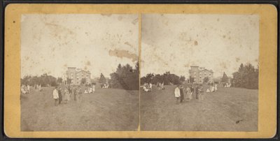 Nordfront und Rasen, Oneida Community, New York State, um 1870 von American Photographer