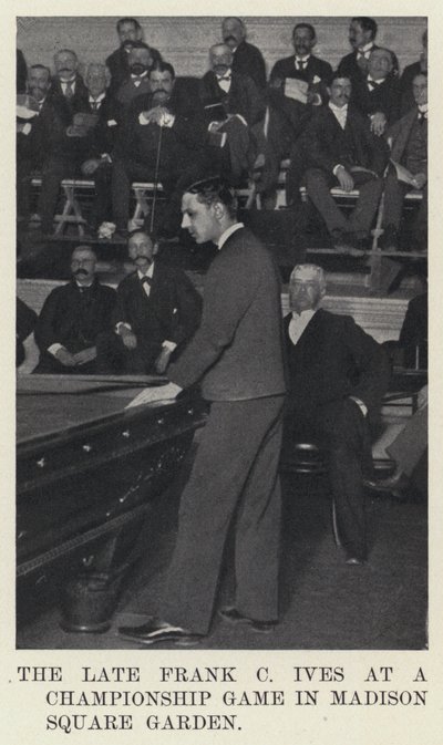 Der verstorbene Frank C Ives bei einem Meisterschaftsspiel im Madison Square Garden von American Photographer