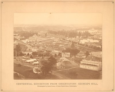 Ansicht der Centennial International Exhibition, vom Observatorium, Georges Hill, Philadelphia, 1876 (Silberalbuminabzug) von American Photographer