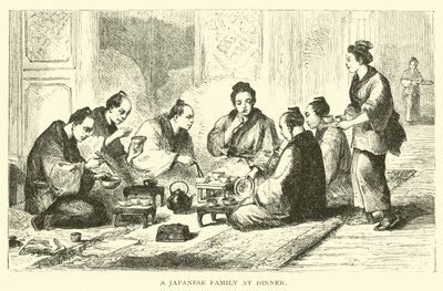 Eine japanische Familie beim Abendessen von American School