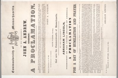 Ein Aufruf zu einem Tag der Demütigung und des Gebets, 28. Juli 1864 von American School