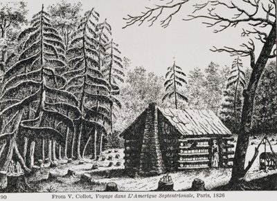 Eine Grenzhütte, aus 