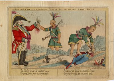 Eine Szene an der Grenze, wie sie von den humanen Briten und ihren würdigen Verbündeten praktiziert wird von American School