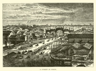 Eine Straße in Peking von American School