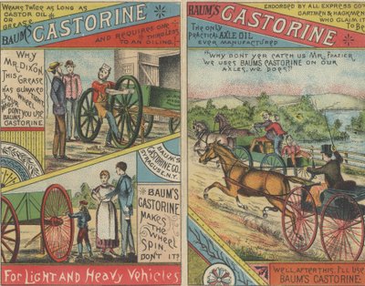 Werbung für Baums Castorine, 1884 von American School