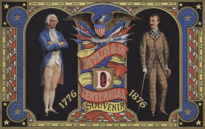 Amerikanisches Bicentennial, 1776, 1876 von American School