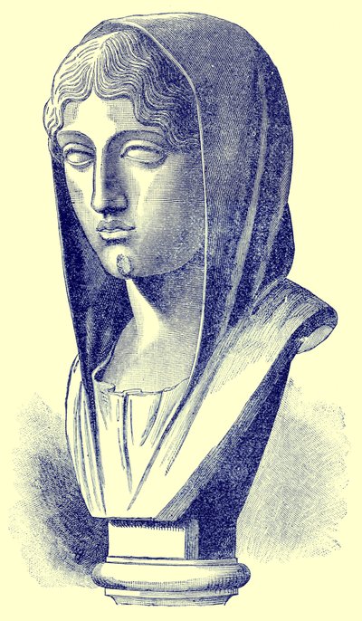 Aspasia, Illustration aus Geschichte Griechenlands von Victor Duruy, veröffentlicht 1890 von American School