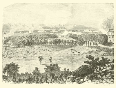 Schlacht von Gettysburg, Gipfel von Little Round Top, 2. Juli, Juli 1863 von American School