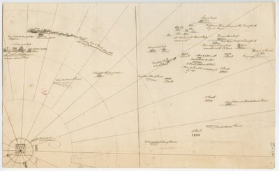 Schlachtplan für die Belagerung des Bostoner Hafens, ca. 1775-1776 von American School