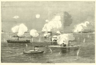 Bombardierung von Fort Sumter, April 1863 von American School