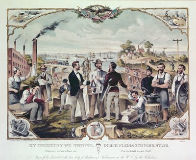 Durch Fleiß gedeihen wir, veröffentlicht von Kimmel und Voigt, 1873 von American School
