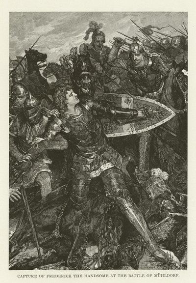 Gefangennahme von Friedrich dem Schönen in der Schlacht von Mühldorf von American School