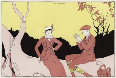 Zufälliges Treffen eines ehemals verheirateten Paares, eine Szene aus der Kurzgeschichte A Chance Meeting von J A Waldron von American School