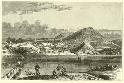 Chattanooga vom Nordufer des Tennessee, September 1863 von American School