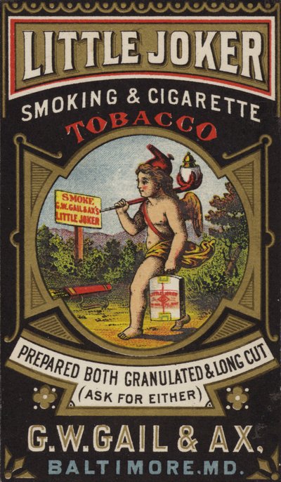 Putto mit Tabak und Feuerzeug von American School