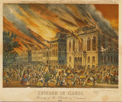 Chicago in Flammen: Brand der Handelskammer von American School