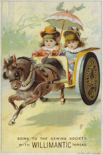 Kinder reisen schnell in Pferdekutsche von American School