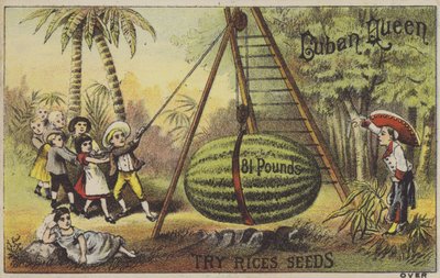Kinder heben eine riesige Wassermelone von American School