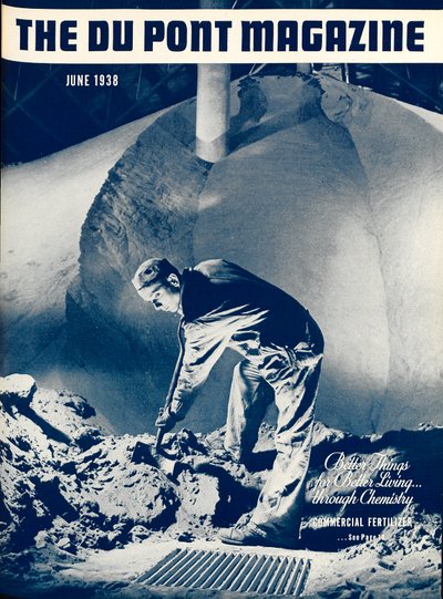 Handelsdünger, Titelseite des DuPont Magazins, Juni 1938 von American School