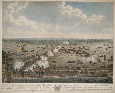 Niederlage der britischen Armee (Schlacht von New Orleans), ca. 1815 von American School