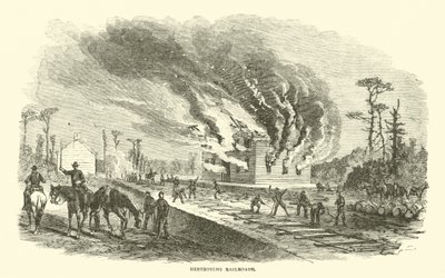 Zerstörung von Eisenbahnen, April 1863 von American School
